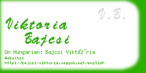 viktoria bajcsi business card